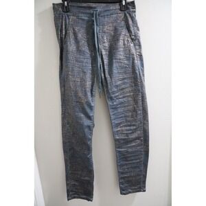 Alembika Womens Petite Metallic Washed Denim Jogger Pants Size 1